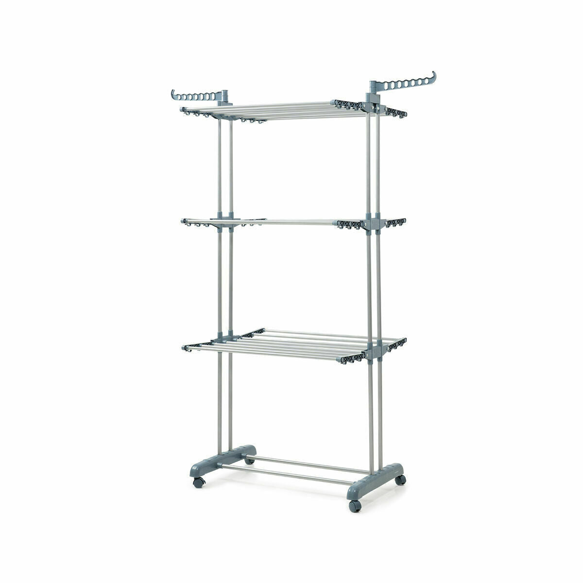 Pack Tendedero Plegable Vertical con Ruedas y Doblador de Ropa InnovaGoods
