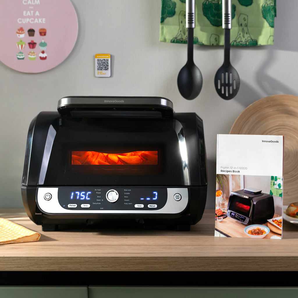 Pack Cestas de Silicona con Pincel para Freidoras de Aire y Freidora de Aire con Grill, Accesorios y Recetario InnovaGoods