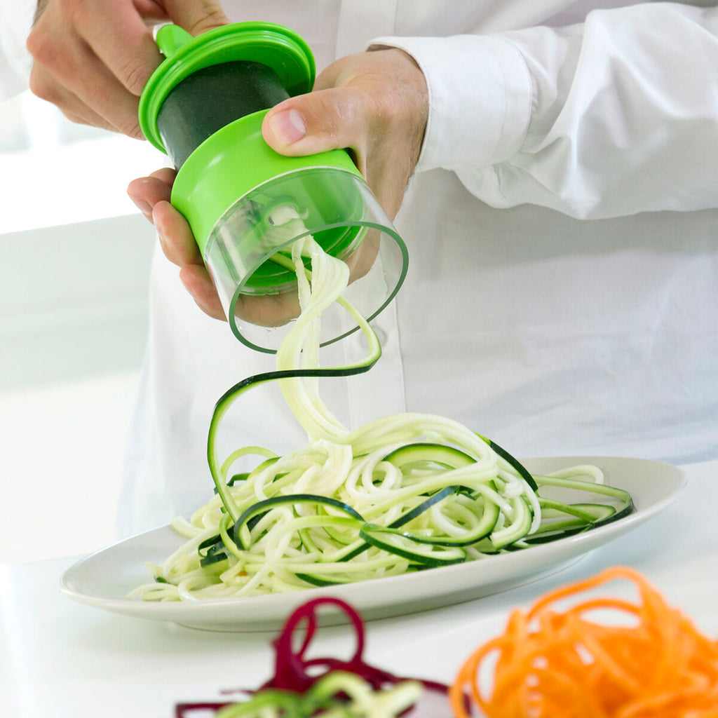 Pack Cortador de Verduras en Espiral y Mandolina-Rallador Plegable 6 en 1 InnovaGoods