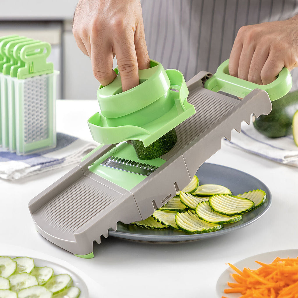 Pack Cortador de Verduras en Espiral y Mandolina-Rallador Plegable 6 en 1 InnovaGoods