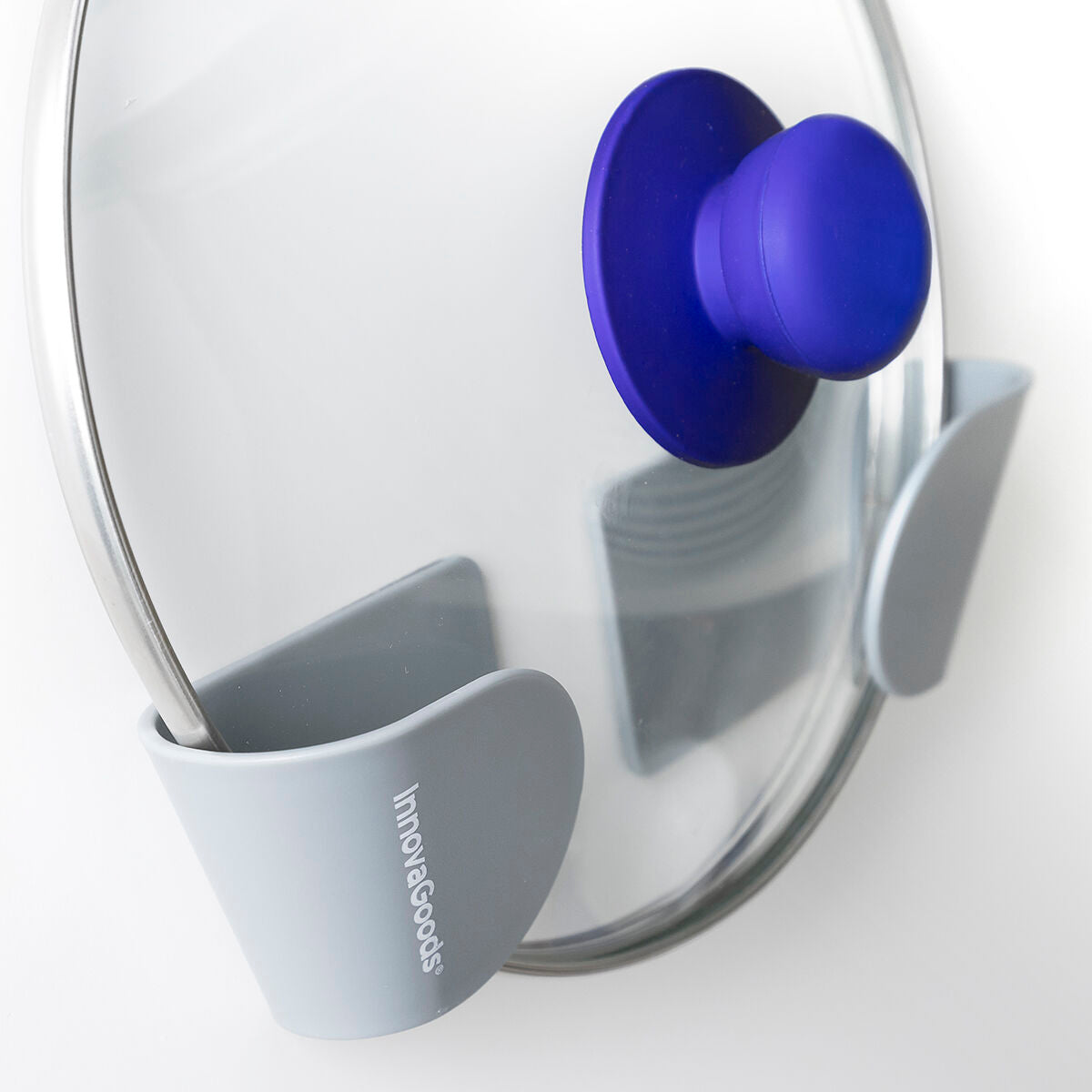 Pack Set de 3 Soportes Adhesivos para Tapas de Cocina y Organizador de Especias Adhesivo y Divisible y Recipientes de Cocina Adh