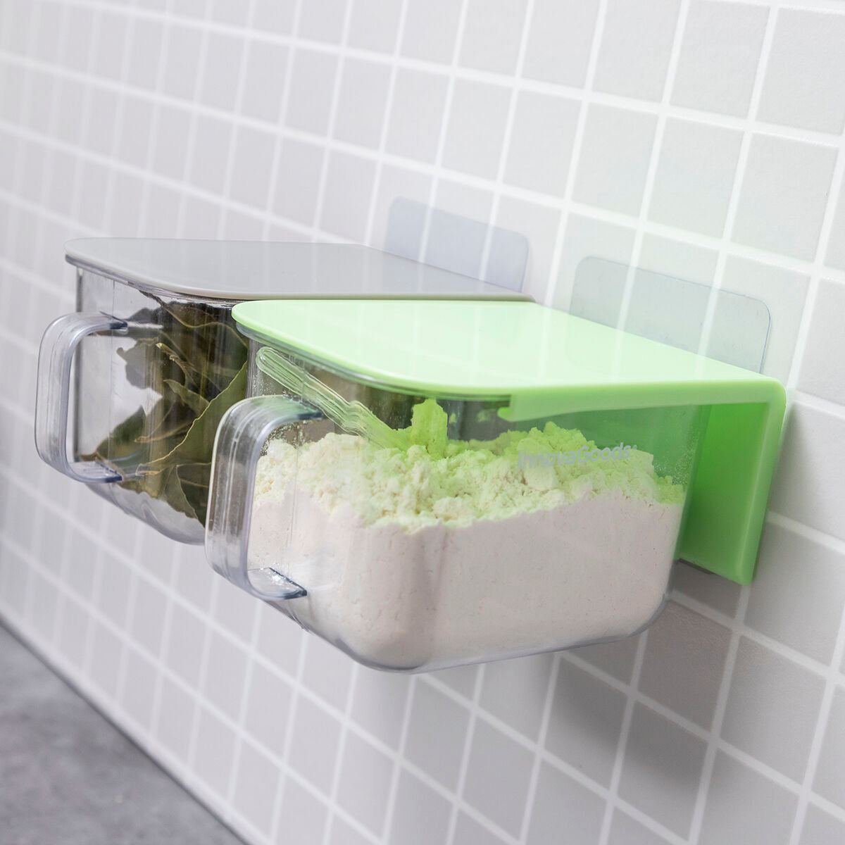 Recipientes de Cocina Adhesivos Extraíbles Handstore InnovaGoods 2 Unidades