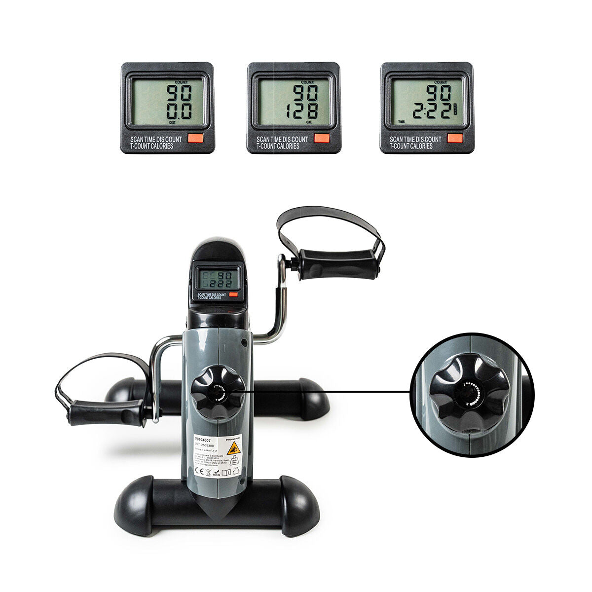 Pedaleador Estático para Piernas y Brazos con Esterilla Velora 2100 InnovaGoods