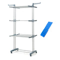 Pack Tendedero Plegable Vertical con Ruedas y Doblador de Ropa InnovaGoods