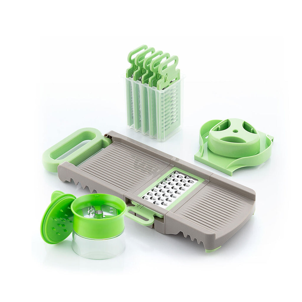 Pack Cortador de Verduras en Espiral y Mandolina-Rallador Plegable 6 en 1 InnovaGoods