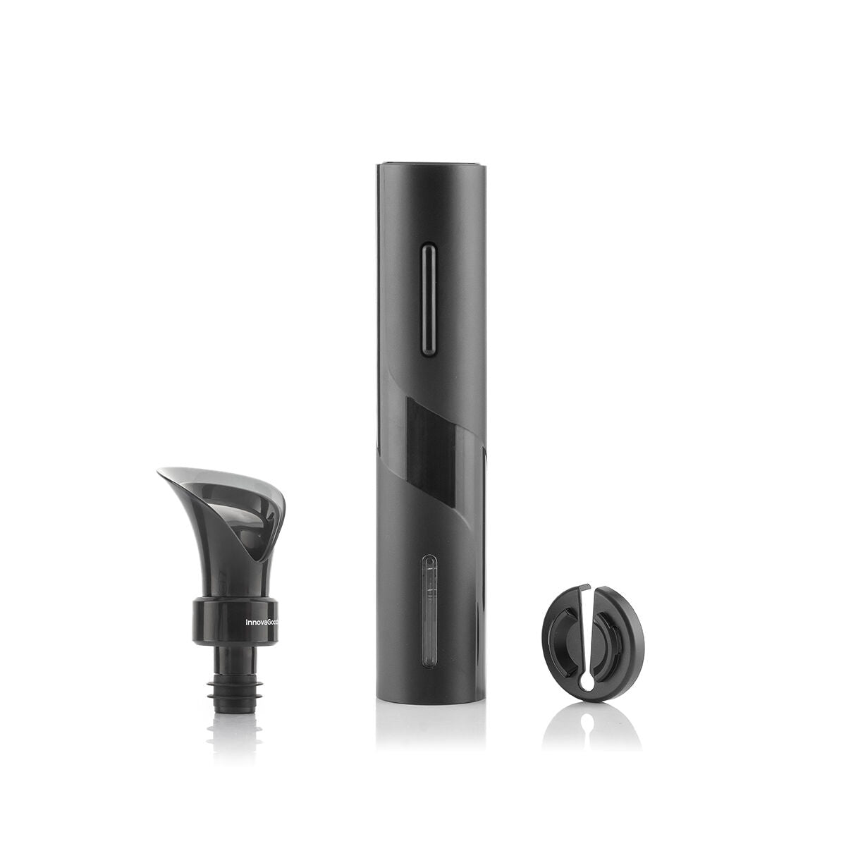 Pack Sacacorchos Eléctrico para Botellas de Vino y Tapón Dispensador Aireador de Vino 2 en 1 InnovaGoods